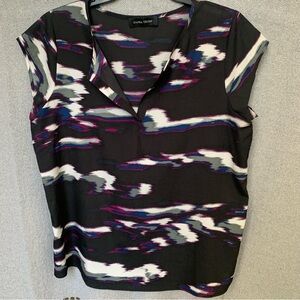 Ivanka Trump Abstract Paint Stroke Blouse
